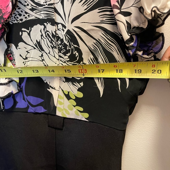 Black Dress with Floral Top - Picture 10 of 12